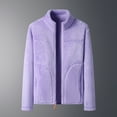 thumbnail image 6 of Vinsonshop Womens Fleece Jacket Sherpa Jacket Women Fuzzy Coats for Women Outerwear for Women Womens Fleece Zip Up Jacket Teddy Jacket Women Womens Coats Winter Purple 5XL, 6 of 8