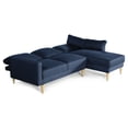 thumbnail image 4 of Sala Modular Reversible Makora Kissa con Memory Foam Color Azul Lino Respaldo Reclinable de 3 Posiciones, 4 of 9