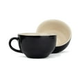 thumbnail image 1 of Large Ceramic Coffee Cup Set Of 2 - Black, 350ml Each | Cappuccino Cup With Glossy Finish | Large Ceramic Coffee Cup | Premium Stoneware Coffee Cup | Microwave Safe - XL Cuppa, 1 of 5