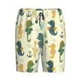 thumbnail image 4 of Gaeub Seahorse Printed Men's Short Pajama Pants, Lightweight Lounge & Sleep Bottoms Keep You Cool - 3X-Large, 4 of 9