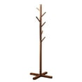 thumbnail image 2 of Tozuoyouz Solid Wood Coat Rack Stand, Free Standing Hall Coat Hat Rack Stand With 5 Hooks For Coats, Hats, Bags, Purses, For Entryway, Hallway, Rubberwood Hooks,Base And Pole Brown 53.1X14.9In, 2 of 7