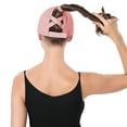 thumbnail image 5 of Womens Criss Cross Ponytail Baseball Cap High Messy Bun Ponycap Quick Drying Mesh Trucker Hat, 5 of 7