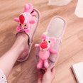 thumbnail image 1 of Cute Cartoon Elephant Pink Adult Slippers - Couple Cotton Slippers, 1 of 6