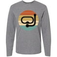 thumbnail image 3 of Inktastic Scuba Diver Retro Sunset Diving Gift Long Sleeve T-Shirt, 3 of 5
