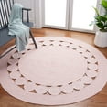 thumbnail image 2 of SAFAVIEH Cape Cod Salim Geometric Polyester Area Rug, Pink, 4' x 4' Round, 2 of 7