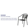 thumbnail image 5 of Flash Furniture Commercial Grade 5 Pack Black Indoor-Outdoor Steel Patio Arm Chair with Round Back, 5 of 14