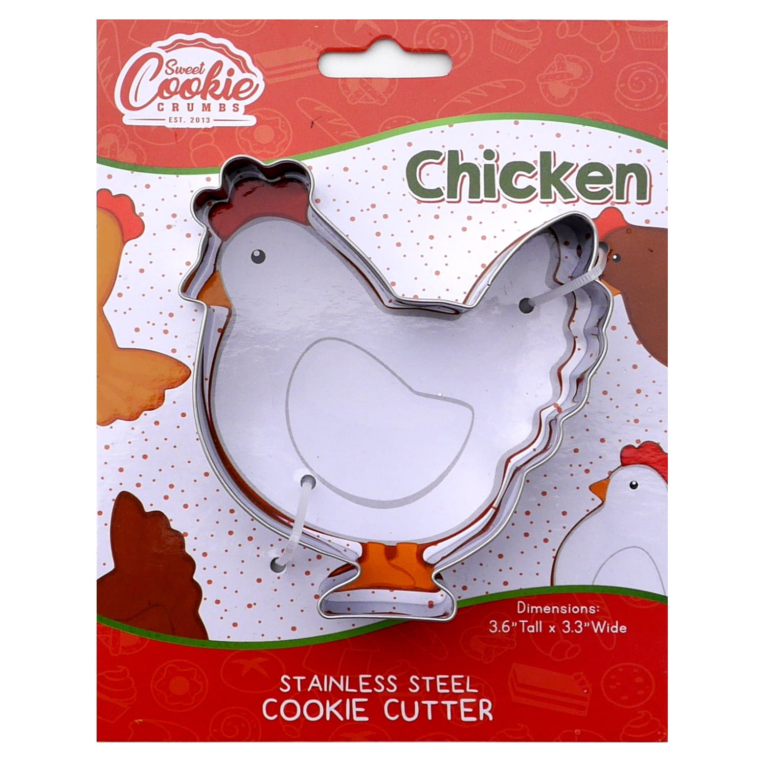 Chicken Cookie Cutter- Stainless Steel - Walmart.com