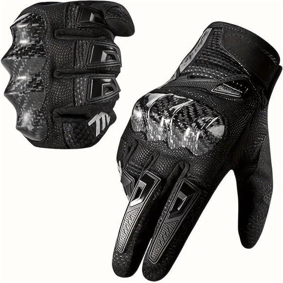 Gants de Moto de Sport pour Hommes d'Extérieur - Gants de Conduite à Écran Tactile à Doigts Complets
