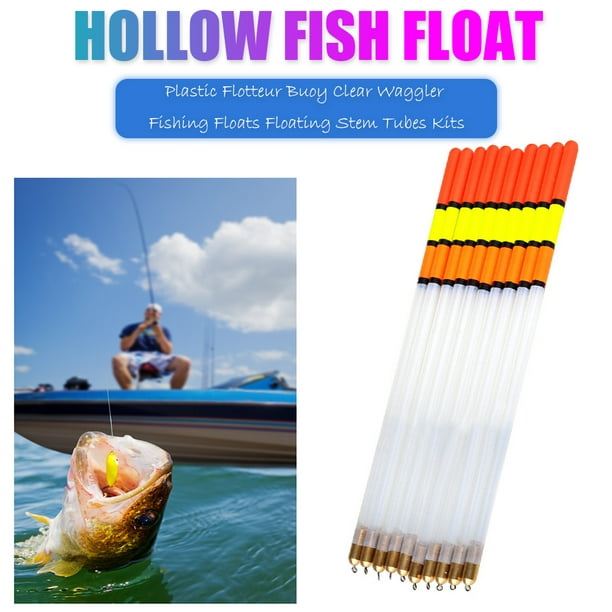 10x Fishing Float Transparent Pipe Drift Carp Feeder Floats Fishing Tackle  