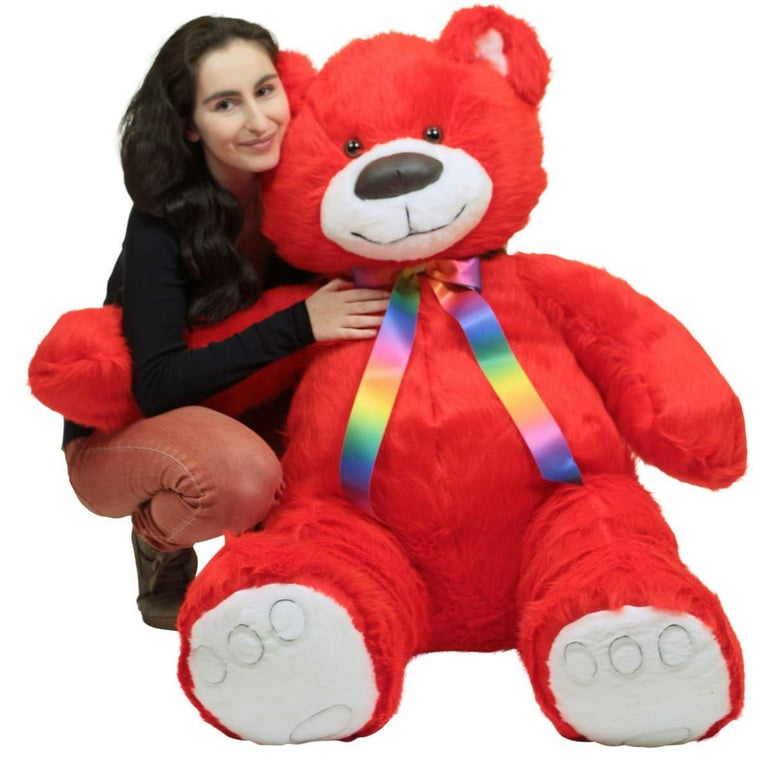 Red teddy online bear 5 feet