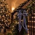 thumbnail image 5 of Christmas Ribbon Wreath Bows for Front Door and Tree Decor, Sturdy Polyester, Indoor Outdoor Holiday Decoration, Assorted Colors, 2-Pack, 5 of 6