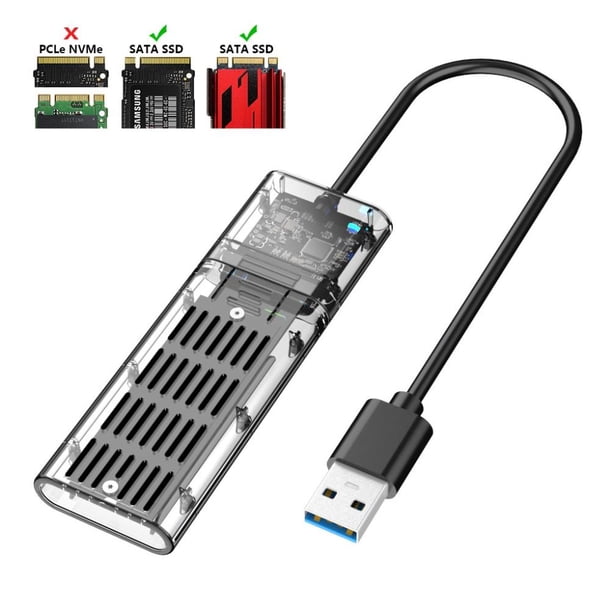 Caja Transparente Usb 3.0 Gen1 Ssd Caja De Disco Duro De Estado Sólido M.2 Ngff Scienceny EL016783-01