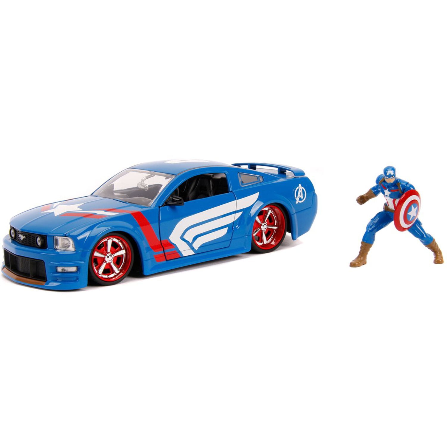 Captain America 2006 Ford Mustang GT 1:24 Vehicle & Figure