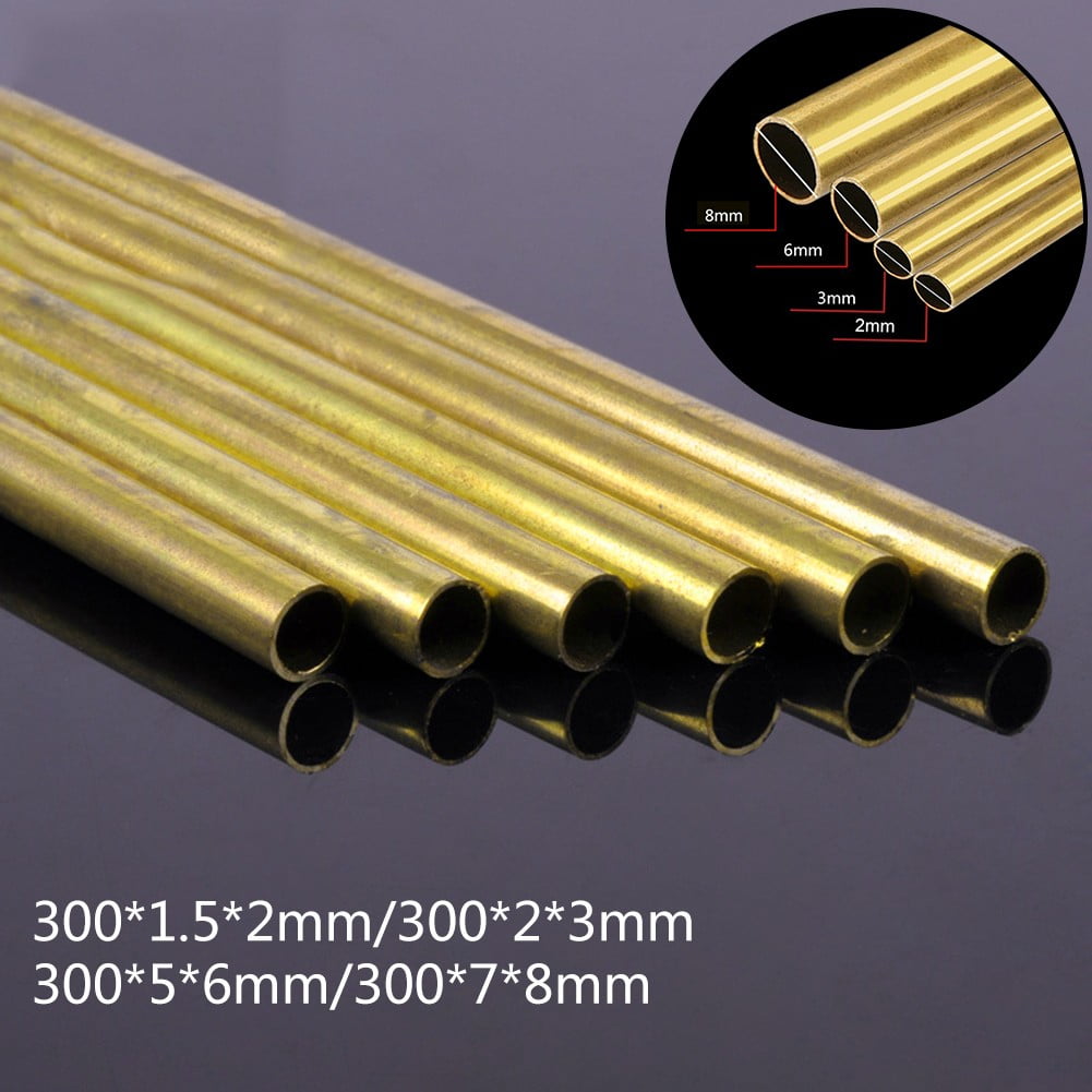 1x Round Brass Tube Copper Pipe OD 2~8mm For Pipeline Model Making Engineer Tool