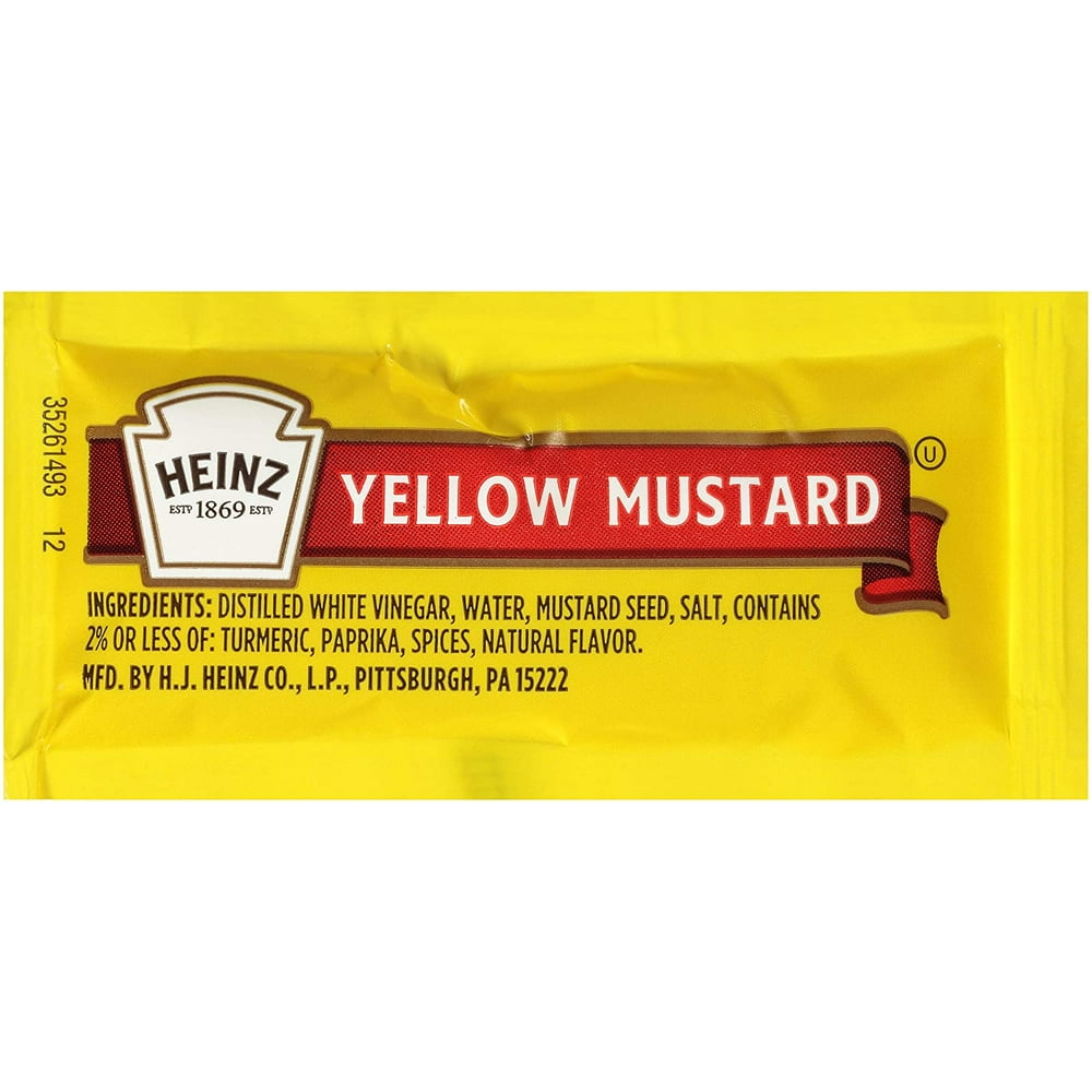 Heinz Yellow Mustard (0.2 oz Packets, Pack of 500)