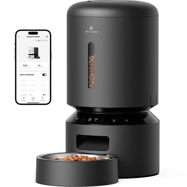 Comedero automático para gatos PETLIBRO 5L con WiFi 10 comidas/día negro