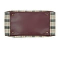 thumbnail image 5 of Pre-Owned BURBERRY Nova Check Boston Bag in Beige and Wine Red Canvas Leather Shoulder for Men..., 5 of 19