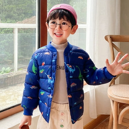 

ZHUASHUM Jacket For Toddler Winter Girls Boys Cartoon Prints Outwear Beautiful Windproof Warm Thick