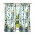 thumbnail image 6 of Yayeee Window Curtains Set of 2 for Living Room Light Filtering 63"x42", Peacock Feather, 6 of 7