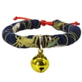 thumbnail image 1 of Collar para perros y gatos con estampado, pajarita desmontable y cascabel: collar ajustable para mascotas de tamaño mediano, 1 of 2