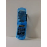 Sonnet Industries R-194T Flip Phone Style AM & FM Radio With Calculator - Blue