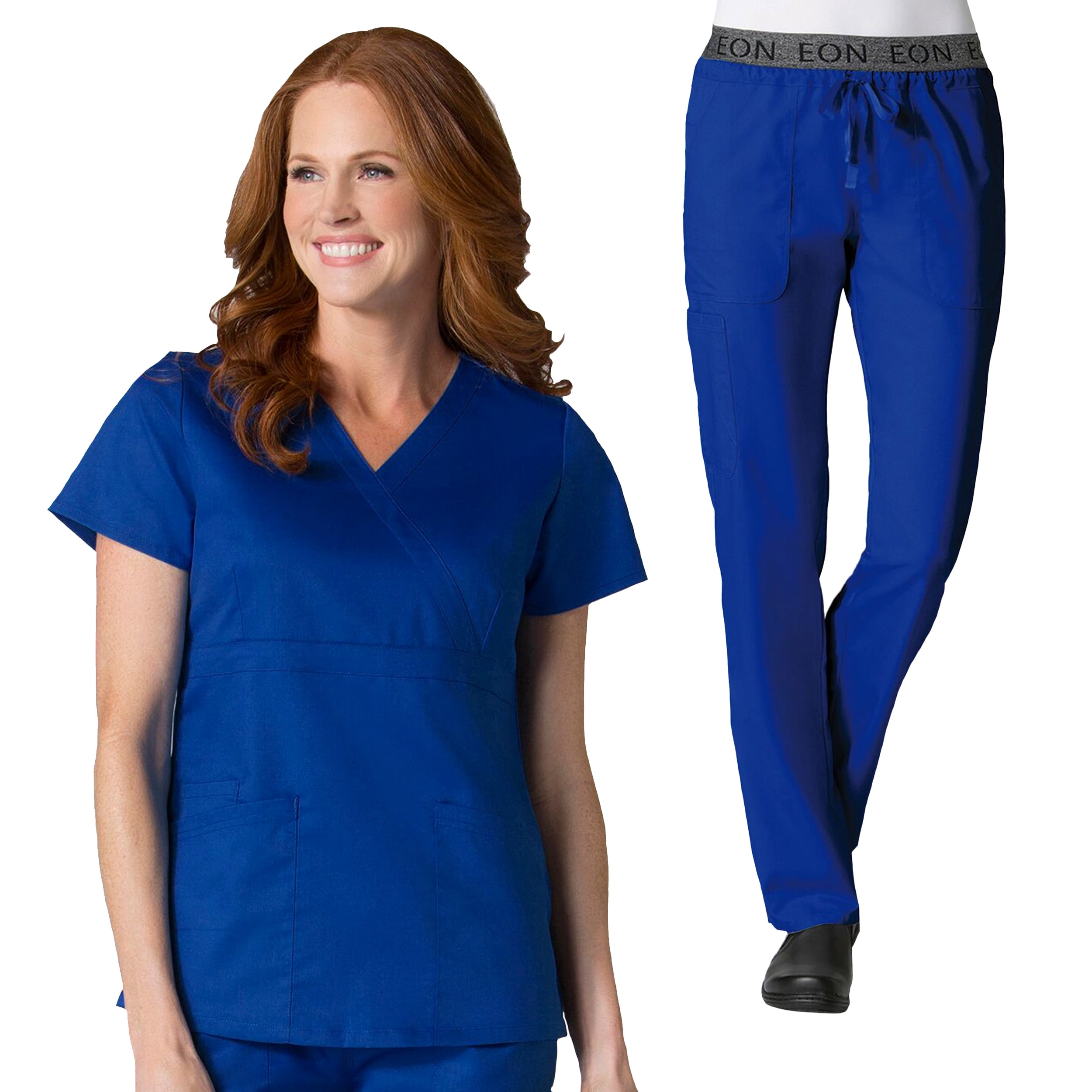 Maevn Maevn EON Women's Back Mesh Panel YNeck Scrub Top & Eon