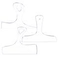 thumbnail image 1 of 3pcs Handle Templates Acrylic Stroke Curvy Stencils Transparent Cutting Board, 1 of 4