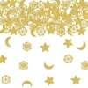 200Pcs Ramadan Mubarak Glitter Confetti Decorations Eid Al-Fitr Party Table Decor Twinkle Little Star Moon Confetti or Eid Al-Fitr Party Decorations Supplies Lasting Surprise