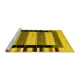thumbnail image 2 of Ahgly Company Machine Washable Indoor Round Abstract Yellow Contemporary Area Rugs, 7' Round, 2 of 4