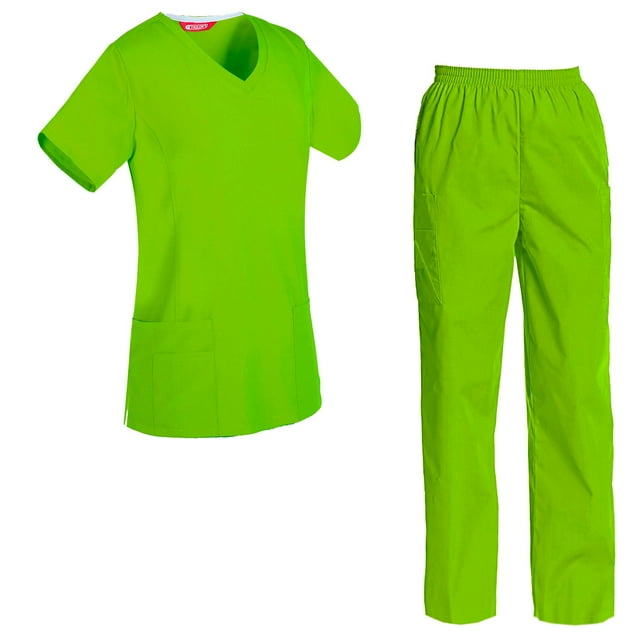Women's Scrubs Set Scrub Top and Pants Scrubs Set