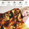 thumbnail image 3 of Orinice Leopard Rosette Patterns Warm Lightweight Blanket Soft Fleece Throw Blanket for All Seasons - Living Room Sofa Decor Cow Gifts Blanket, Long-Lasting Comfort 40x50in, 3 of 6