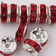 thumbnail image 4 of Ayyufe Pack Of 100 6mm Shiny Glass Metal Rondelle Spacer Beads for DIY Craft Making, 4 of 6