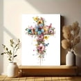 thumbnail image 6 of Floral Cross Butterfly Canvas Print, Watercolor Religious Wall Art for Living Room Bedroom Entryway Dining Room Office Decor, 6 of 8