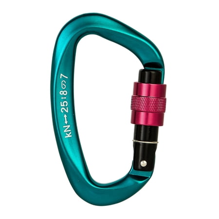 25KN Secure Locks Carabiner Hook For Climbing Gear And Outdoor Equipment Multipurpose Aluminum Alloy D Shape Carabiner