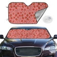 thumbnail image 2 of Haiem Red Strawberry Car Windshield Sun Shade - Blocks UV Rays Sun Visor Protector, Sunshade to Keep Your Vehicle Cool, Universal Fit SUV Van Sedan-, 2 of 7