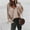 Khaki, variant on Women's Pullover Sweater Women'S Solid Color Autumn And Winter V Neck Oversized Knitted Casual Fashion Pullover, Women's Pullover Sweater M