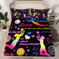 thumbnail image 2 of Feelyou Teen Modern Sports Bed Sheets, Volleyball Lover King Sheets, 4 Pieces, 2 of 7