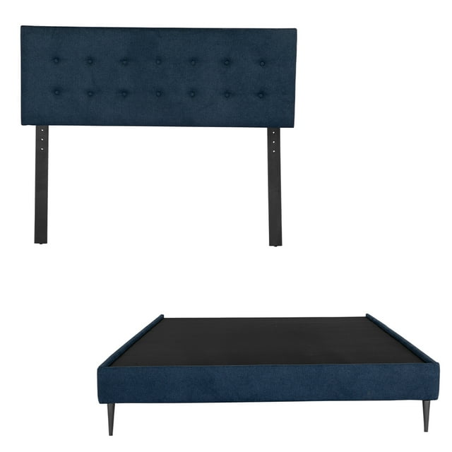 Base Cama Slim Dicasa Cabecera Individual Bilbao Azul