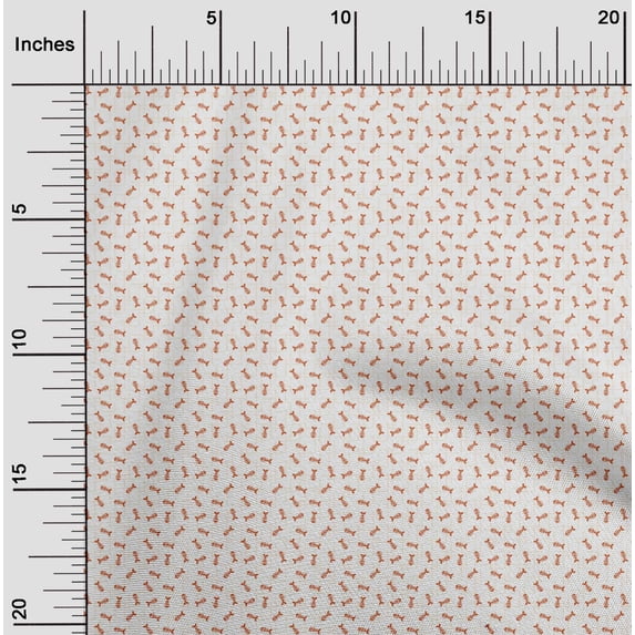 oneOone Organic Cotton Poplin Twill Fabric Fish Skeleton Ocean Print Sewing Fabric BTY 42 Inch Wide