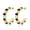 Gld,December, variant on Pink Gold Plated Half Hoop Earrings for Women Trendy, Chunky Gold Hoops, Cubic Zirconia Huggie Earrings, Birthstone Cubic Zirconia Imitation Diamond Crystal Hypoallergenic Hoop