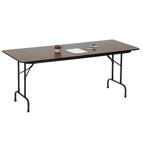 Correll Rectangle w/ 3/4 in. High Pressure Laminate Top Folding Table - Brown