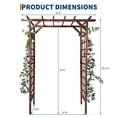 thumbnail image 2 of 85 Inch Wooden Garden Arbor, Solid Fir Wood Trellis for Climbing Plants, Easy Assembly Outdoor Arch for Wedding & Backyard, 2 of 9
