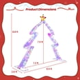 thumbnail image 3 of Gymax 8.8 FT Christmas Tree-shaped Archway w/Top Star Adjustable LED LightsZip Ties  Outdoor, 3 of 6