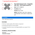 thumbnail image 2 of Rear Shaft Universal Joint - Compatible with 1963 - 1987 Pontiac Grand Prix 1964 1965 1966 1967 1968 1969 1970 1971 1972 1973 1974 1975 1976 1977 1978 1979 1980 1981 1982 1983 1984 1985 1986, 2 of 2