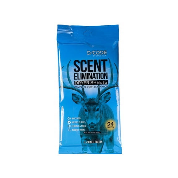 Code Blue D/Code Scent Elimination Dryer Sheets 24PK