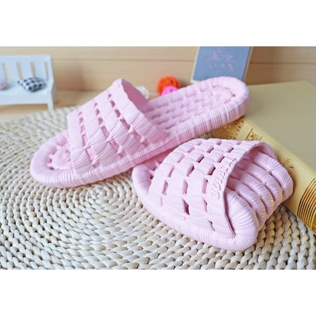 Family Bathroom Slippers Home Indoor Non-slip Unisex Solid Soft Bottom Slipper Sandals Women and Men Slippers Flat Shoes TUOXIE