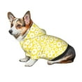 thumbnail image 7 of Fotbe Daisies Flowers Print Small Dog Sweater Hoodies Pet Grey Hooded Soft Fleece Sweatshirts with Pocket Fall Winter Puppy Cat Sweaters Warm Clothes-X-Small, 7 of 7