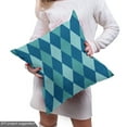 thumbnail image 4 of Geometric Rhombus Sofa Upholstery Fabric by the Yard, Illustration of Continuous Argyle with Sea Color Palette Tones, Decorative Fabric for DIY Home Accents, 10 Yards, Seafoam Petrol Blue by Ambesonne, 4 of 4