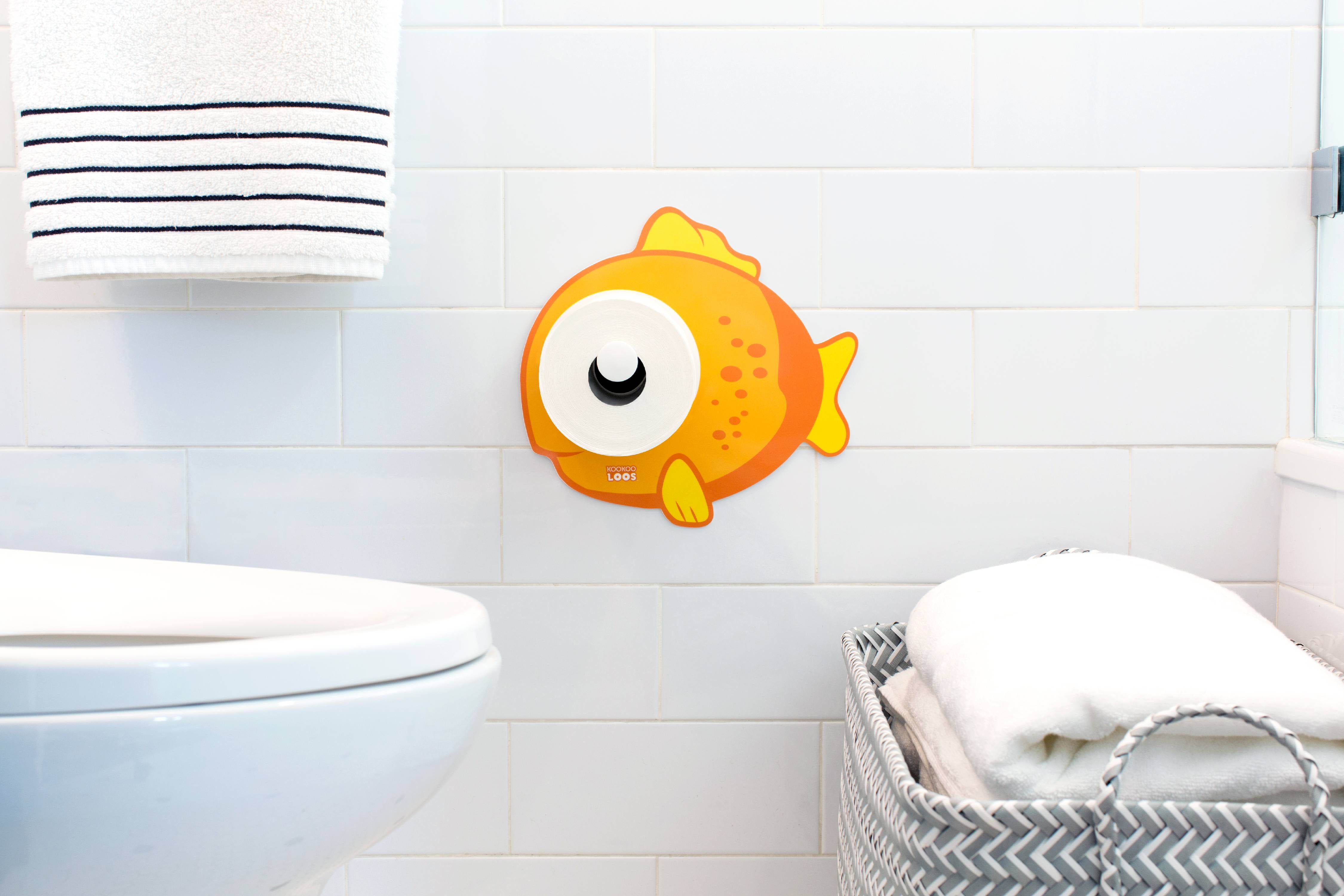 KooKooLoos Potty Training Accessory and Toliet Paper Holder, Guppy