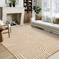 thumbnail image 2 of Hasoo Area Rug for Living Room 6' x 9' Washable Modern Geometric Rug with Orange Rainbow Stripped Lines Home Decor Indoor Carpet, 2 of 6